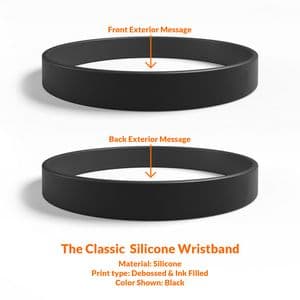 Classic Silicone Wristband 1/2"